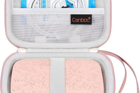 Carrying Case Replacement for HP Sprocket Portable 2X3 Instant Photo Printer, Kodak Step Wireless Mobile Photo Printer, Lifeprint 2X3 Photo Printer, Mesh Bag Fit Photo Paper Cable, Rose Gold